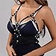 WUUDOA Leather Harness Damen Oberkörper SM, Leder Bh Dessous Frauen, Kinky Outfit Woman, BDSM Kleidung Slave Outfit, Sexgeschirre, Punk Body Harness Fuer Damen Gothic, Kinkywear Dame Party