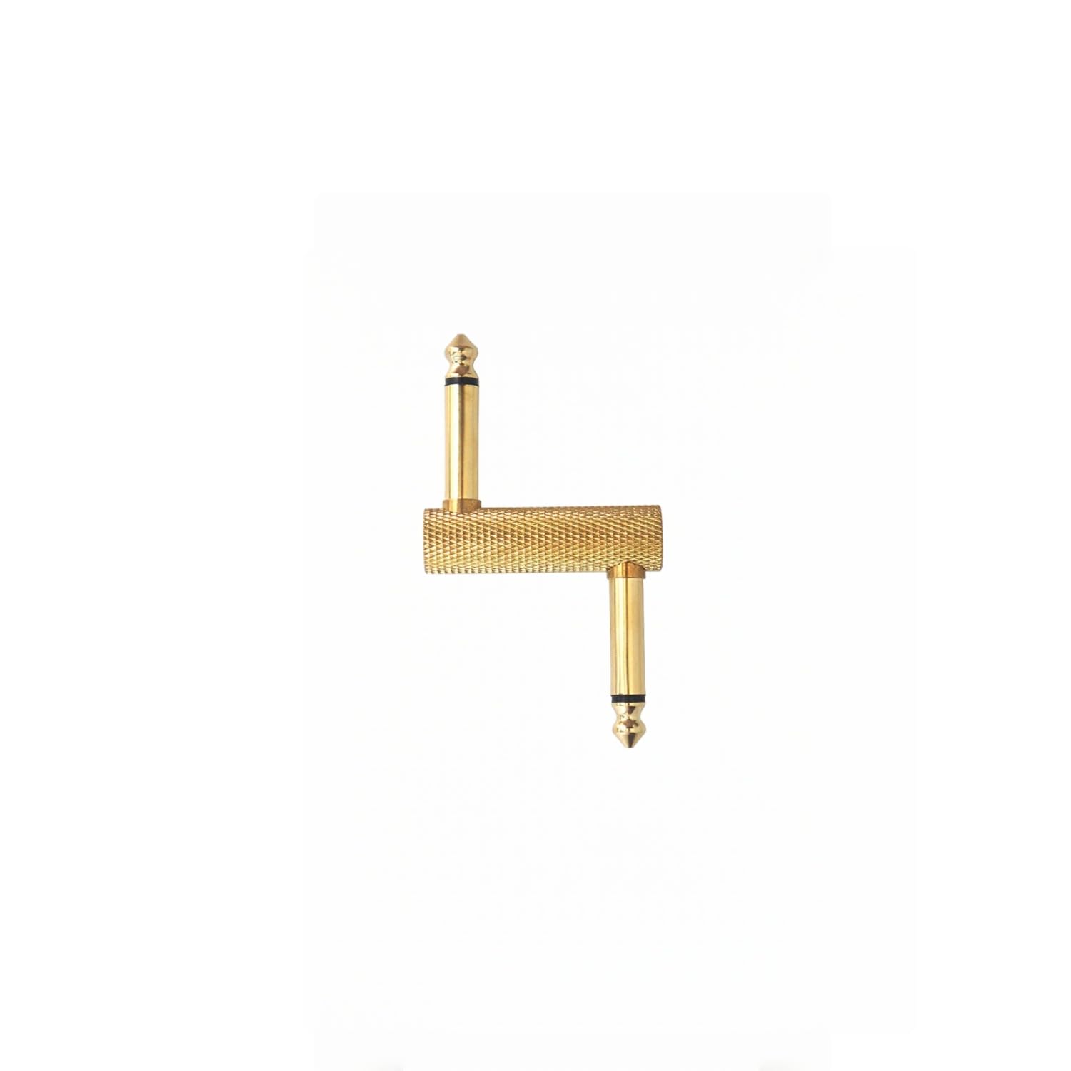 Hanprmeee Guitar Pedal Patch Connector Z Type 6.35mm 1/4" Effect Couplers Mono Male to Male Adapter Audio Converter Connector for Electric Guitars Pedalboard (Gold - Image 3