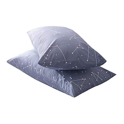 VM VOUGEMARKET Bedding Cotton Pillowcases(Pack of 2)-100% Cotton Standard Pillow Covers with Envelope Closure End,20"×26"(Queen, Constellation) Cover