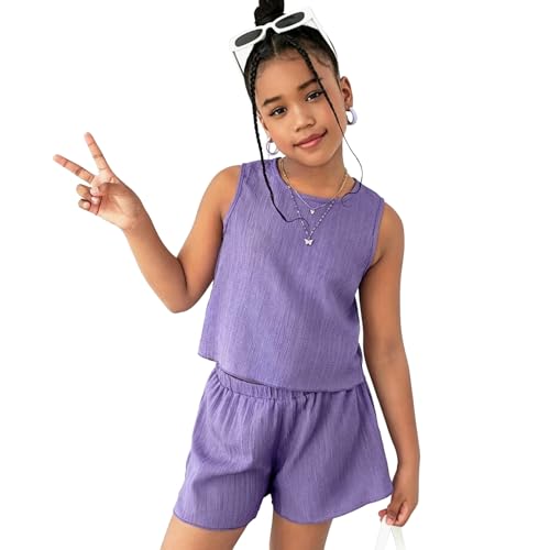 Image of Girls Cute Summer Outfits Set Clothes Size 5-14t Outfit 2 Piece Are Materials That Are Soft And Durable