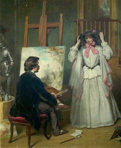 Toile murale abstraite William Powell Frith impression salon 60x90
