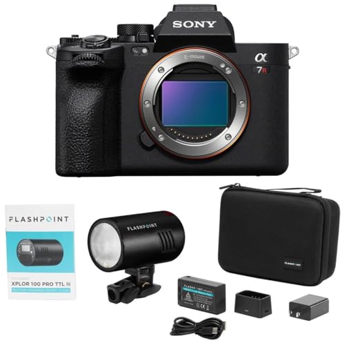 Image of Sony Alpha a7R V 61.0MP Full Frame Mirrorless Digital Interchangeable Lens Camera Body - Bundle with Flashpoint XPLOR 100 Pro TTL R2 Battery-Powered Monolight