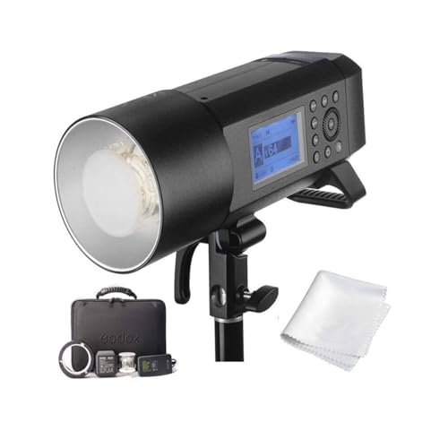 Godox AD400 Pro AD400Pro 400ws GN72 TTL Battery-Powered Monolight, 1/8000 HSS Outdoor Flash Strobe Light, Built-in Godox 2.4G System, 390 Full Power Pops, 0.01-1s Recycle Time, 30w LED Modeling Lamp