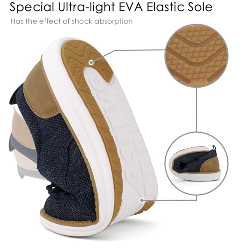 Image of ASITVO Wide Loafers for Men Dress Casual Boat Slip on Walking Shoes Large