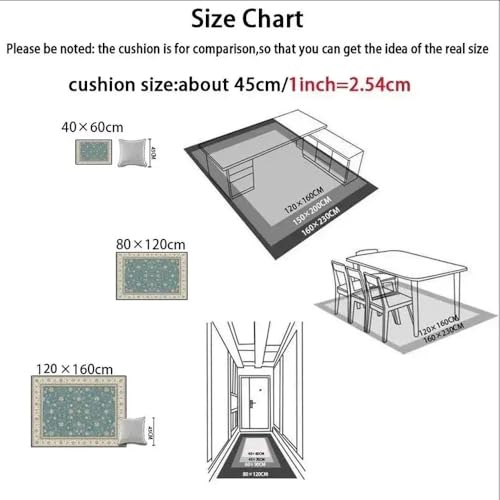 Tapis maison en velours cristal doux table basse entrée lavable - 4