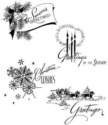 HOLIDAY GR-CLING RBBR STAMP SET