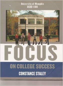 Paperback Focus On College Success ACAD 1100 University of Memphis Book