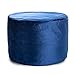 Gouchee Home Eclipse Velvet Large Bean Bag Pouf with Removable Cover Indigo Blue