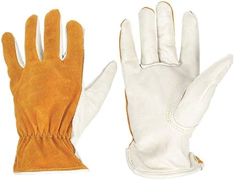 Radnor 64057342 Large Premium Grain Split Back Cowhide Unlined Drivers Gloves with Keystone Thumb and Shirred Elastic Back (Carded) (1/PR)