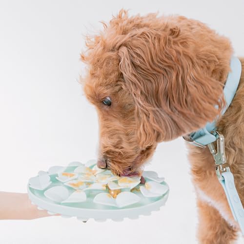 Dexypaws: Enrichment Snuffle Mat: Sky Blue Circle - Textured Dog Feeding Pad, Food Grade Silicone, Spread Food & Treats, Pet Soothing, Suction Back by Dexypaws - Image 3