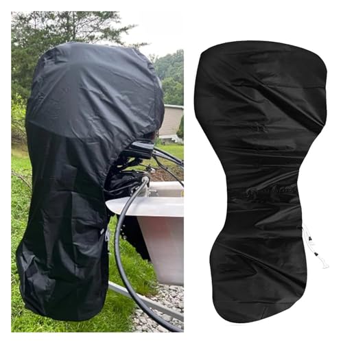 LNEMYQRS Cubierta para Motor de Barco Cubierta de Motor for Barco, Protector Impermeable UV Oxford, antimedio fueraborda, a Prueba de Polvo, antigores de Aire, yate Marino 420D 6-225HP(248x 197cm)