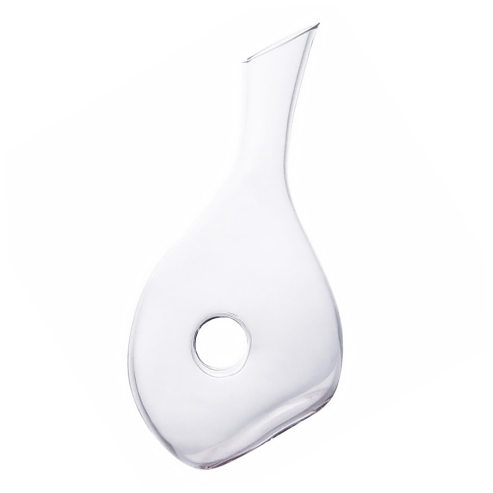DOITOOL Aérateur de Vin Créatif en Verre Cristal Design Plat Carafe à Vin Rouge Élégante pour Maison Cuisine Améliore le Bouquet Saveur