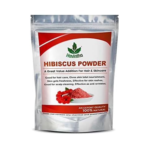 Havintha Hibiscus Flower Powder for Hair Growth | Cleanses Hair | 100% Natural - 227Grams Cover