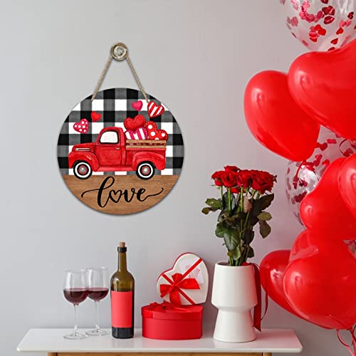 Deroro-Happy-Valentines-Day-Love-Sign-Front-Door-Decor-Farmhouse-Red-Truck-Hearts-Wood-Door-Hanger-Black-White-Buffalo-Plaid-Wooden-Wreath-Pediment-Plaque-Outdoor-Indoor-Wall-Hanging-Decorations Deroro Happy Valentines Day Love Sign Front Door Decor Farmhouse Red Truck Hearts Wood Door Hanger Black White Buffalo Plaid Wooden Wreath Pediment Plaque Outdoor Indoor Wall Hanging Decorations