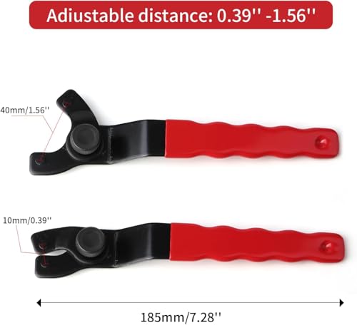 Image of Golden Pearl Pin Spanner,Spanner Wrench for Grinder,Adjustable Pin Wrench for Angle Grinder Machine(Red)