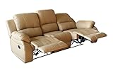 Mapo Möbel Voll-Leder Fernsehsofa Relaxsofa 3-Sitzer 5129-3-107