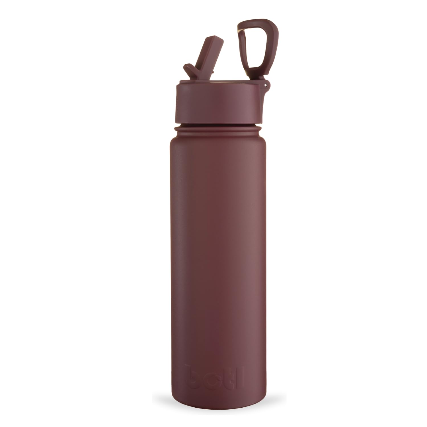 BOTL – Epic Stainless Steel Water Bottle, Leakproof Straw Lid, Insulated Bottle for Hot & Cold Drinks, 21oz 700ml sports cap with internal straw - Dark Cherry