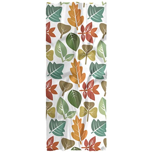 Écharpe légère pour femme motif feuilles multicolore automne hiver accessoire mode