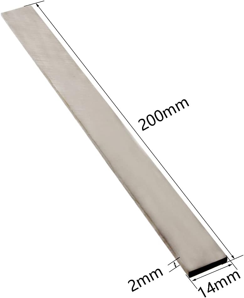 Auniwaig Lathe HSS Square Cutting Tool Bits Bar Rectangular Lathe Fly Cutter Mill Blank 2mm x 14mm x200mm