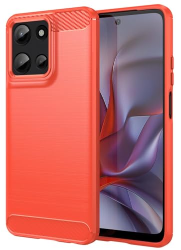 Coque Moto G Play 5G 2025 en silicone TPU souple antichoc rouge
