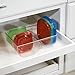 mDesign Food Storage Container Lid Holder, 3-Compartment Plastic Organizer Bin for Organization in Kitchen Cabinets, Cupboards, Pantry Shelves - Clear
