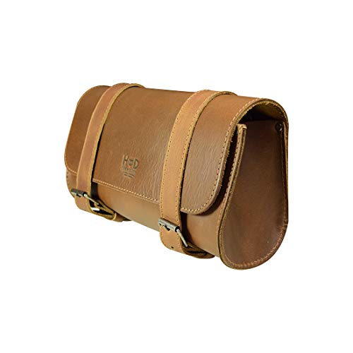 Hide & Drink, Thick Leather Motorcycle Handlebar and Tool bag, Accessory Pouch, Saddle