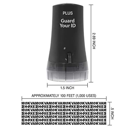 Image of Guard Your ID Advanced 2.0 Rollers Identity for Theft Address Eraser and Security Prevention (Regular 3-Pack, Black)