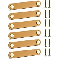 QWORK 6 Piezas Tiradores Cuero para Muebles, Tirador de Gabinete Tiradores Tiradores Cajon con Tornillos - 96mm, Beige
