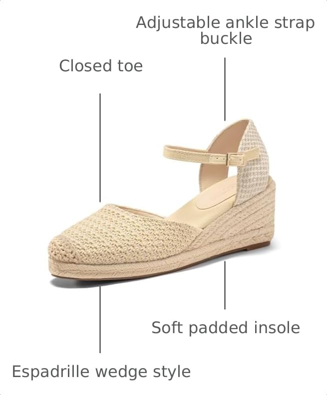 Image of Coutgo Women's Platform Wedge Espadrilles Sandals