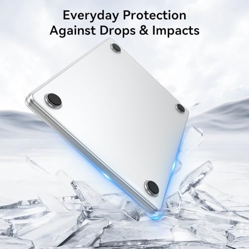 Image of EooCoo Compatible for Apple 2026 MacBook Neo Case 13 inch Laptop A3404 A18 Pro Chip with Liquid Retina Display, 100% Match Official Color, Scratch Resistant, Hard Shell Protective Cover, Frost Indigo