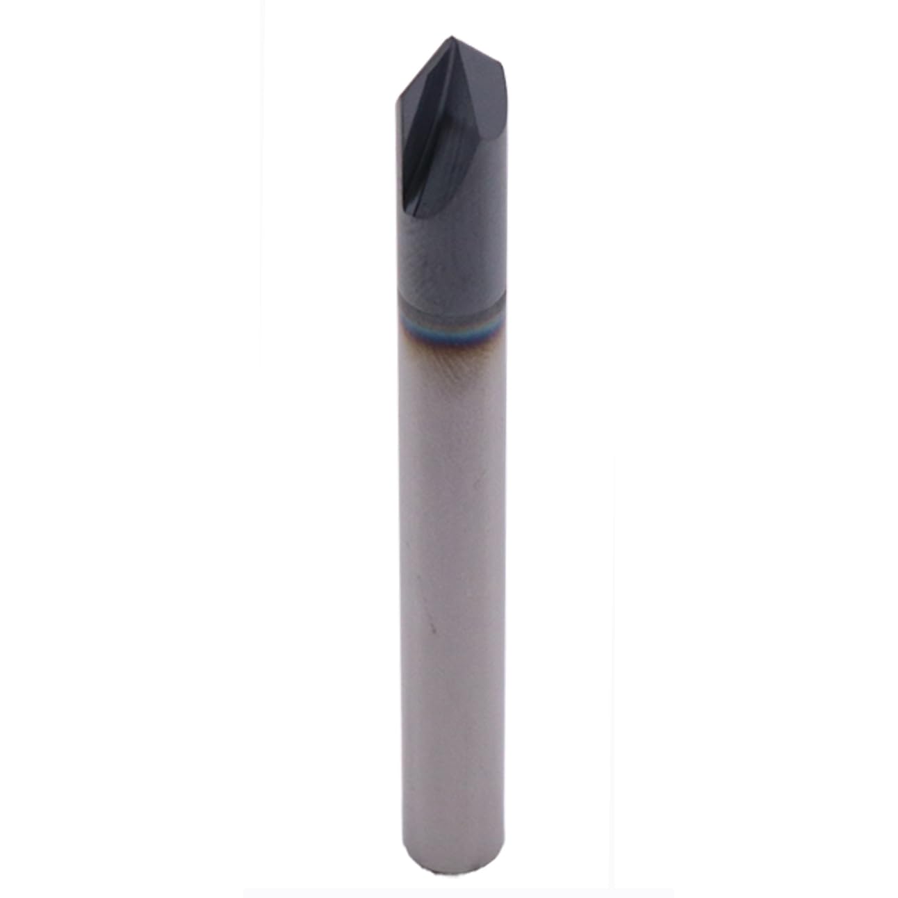 BestParts High Performance 5Pcs Solid Carbide End Mills, Chamfer End Mill - Single End - AlTiN Coated, 2 Flute, 90° Chamfer Angle, 1/4" Cutting Diameter, 1/4" Shank Diameter, 2-1/2" Overall Length