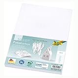 Format: DIN A4, 300 g/qm folia 614/50 00 - Fotokarton DIN A4, 300 g/qm, 50 Blatt, weiß - zum Basteln und kreativen Gestalten von Karten, Fensterbildern und für Scrapbooking