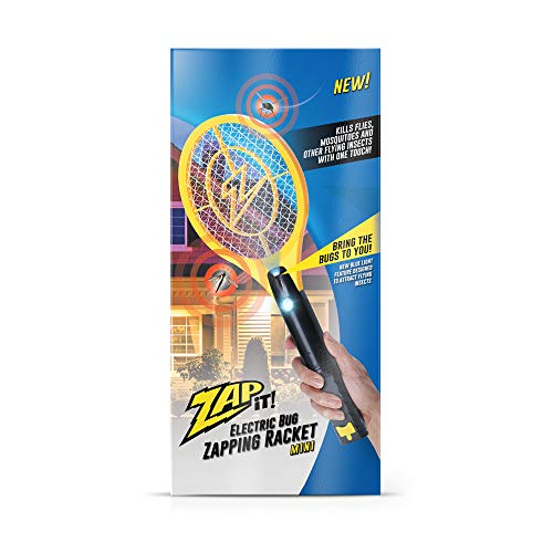 Zap It! Bug Zapper Rechargeable Bug Zapper Racket W/ Blue Light Attractant, 4,000 Volt, Usb Charging Cable #TOP1