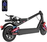 HX D06 Electric Scooter with Front ＆ Rear Double Suspension,10/16/25Ah Portable Foldable E scooter,Max 25 to 70 KM Range,500W Motor,Cruise Control Electric Scooter for Adults-8.5 Solid Tires