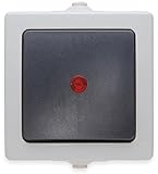 gira kontrollschalter 2 polig Schaltersockel mit schraubloser Anschlusstechnik - schnelles Herausnehmen des Schalters aus dem Gehäuse (250 V / 10 A / 10 AX)