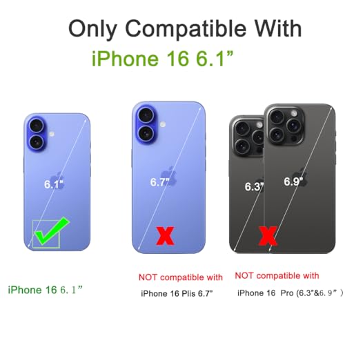 Étui portefeuille pour iPhone 16 étui de protection fin porte-cartes vert - 2