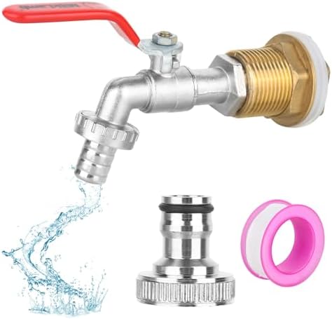 TMOK 1/2" 3/4" Chrome Polish Matte Brass Faucet Hose Water Tap Auslaufventil Che - Foto 6