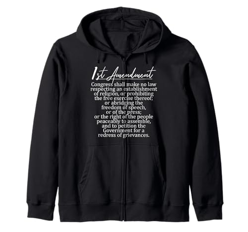 1st Amendment U.S. Constitution Support Freedom Of Speech Zip Hoodie