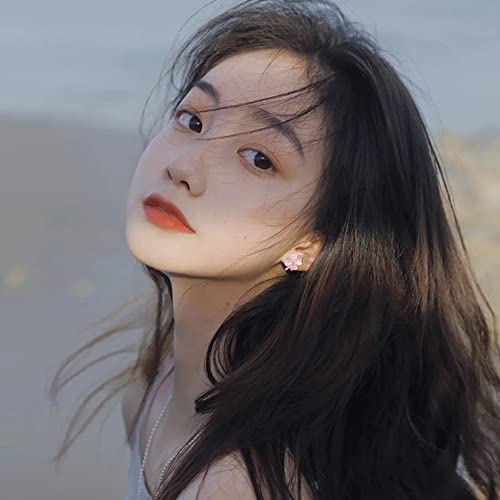 Green Cat Eye's Clover Flower Earrings for Women Girls 925 Sterling Silver Post Pin Hypoallergenic Lucky Love Heart 4 Leaf Petal Small Cute Studs Earring Dainty Gifts for Mother Sister Aunt4