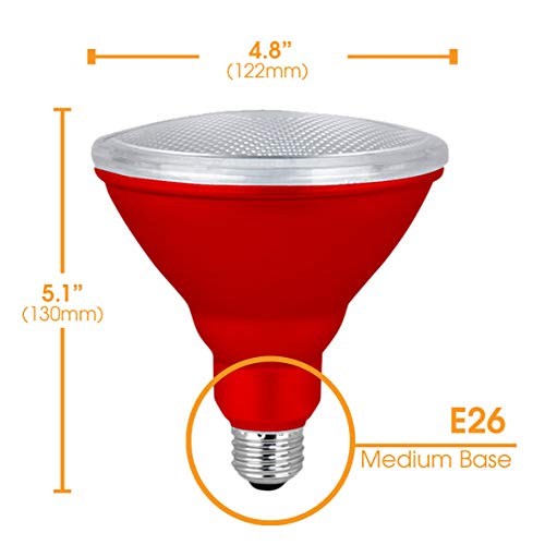Xtricity Led Par38 Red Flood Light Bulb, 7W, (40W Equivalent), Waterproof, Indoor/Outdoor, E26 Medium Base, Red Flood Lights Outdoor/Indoor 120V, Rohs Listed, Blue (1 Pack) #TOP3