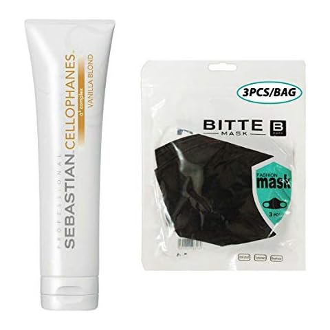 CELLOPHANES Vanilla Blonde, Color Revitalizer with A3 Complex (Vanilla Blonde - 10.1 oz / 300 ml) with Fashion Mask Cover