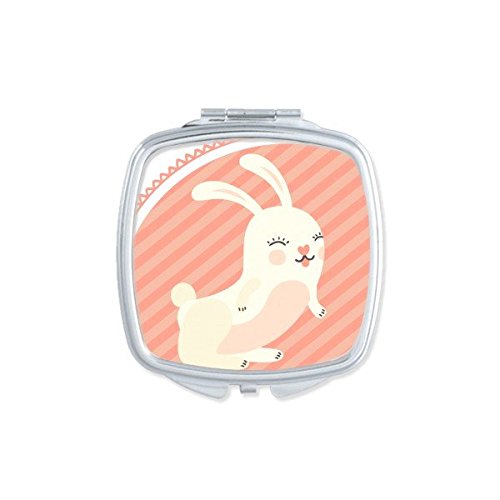 Miroir compact lapin rose de Pâques idéal pour votre sac à main lors des fêtes de famille
