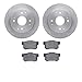 Dynamic Friction Company Rear Brake Rotors with 5000 Advanced Brake Pads 6502-59240