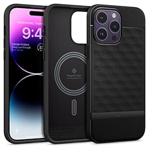 Caseology Parallax Mag Hoesje Compatibel met iPhone 14 Pro Max – Matte Black