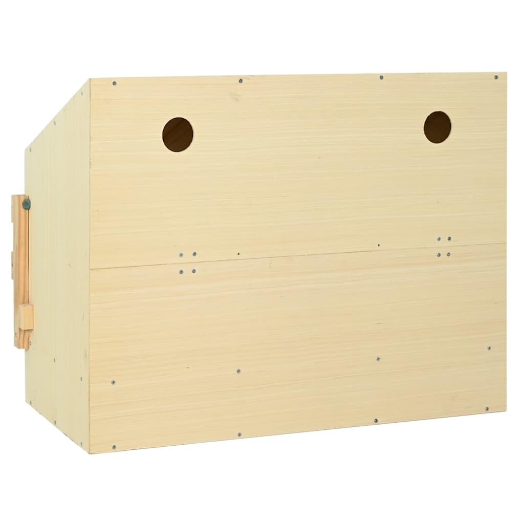 Nido para gallinero, 3 compartimentos, 93 x 40 x 65 cm, de madera de pino, nido para gallinero con función de desenrollamiento de huevos y percha
