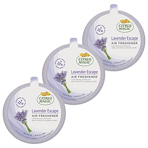 Citrus Magic Odor Absorbing Solid Air Freshener, Lavender Escape, 8 Ounce (Pack of 3)