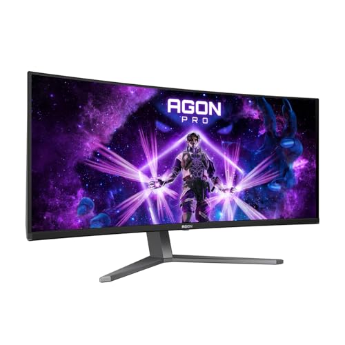 Agon PRO AG346UCD Monitor gaming curvo OLED WQHD da 34 pollici, 175 Hz, 0.03 ms, FreeSync Premium Pro, comp. G-Sync, HDR400 3440x1440, 2X HDMI, DisplayPort, Hub USB nero - Monitor - Immagine 1