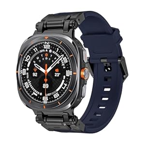Tactical Silicone Band Compatible with Samsung Galaxy Watch Ultra Bands 47mm, Rugged Sport Strap with Sturdy Metal Connector for Samsung Watch 7 Ultra 47mm 2024 Men Women