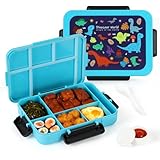 HASA zone Auslaufsichere Brotdose Kinder mit Fächern 1200 ML, Lunchbox Kinder mit 6 Fächern, Bento Box Kindergarten mit Besteck, Separat Soßenbehälter, Blau