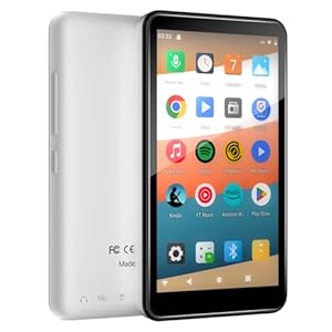 Reproductor de MP3 con Bluetooth y WiFi, almacenamiento de 144 GB y sistema operativo Android, pantalla táctil de 4 pulgadas, radio FM, reproductor MP3 y MP4 para niños con Spotify, Amazon Music y